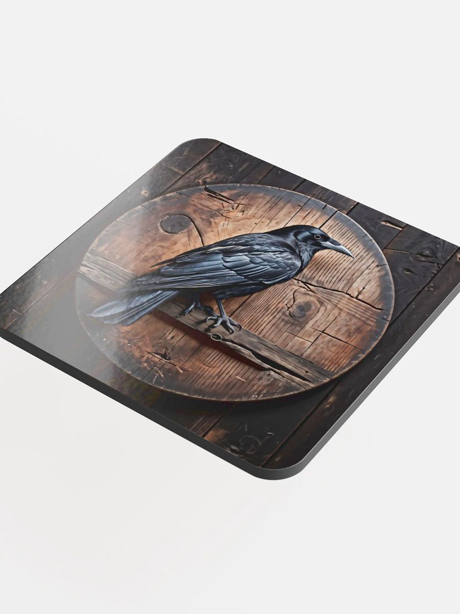 Glossed Cork Coaster - Crow product image (1)