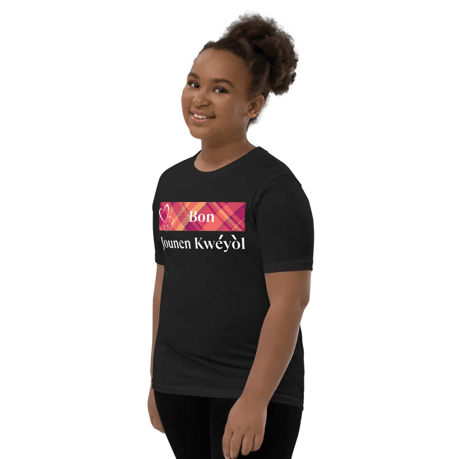 Bon Jounen Kwéyòl Madras Youth T-Shirt product image (12)
