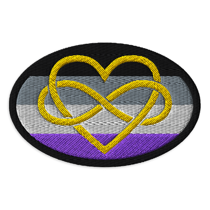 Asexual Poly Infinity Heart Patch - Oval product image (1)