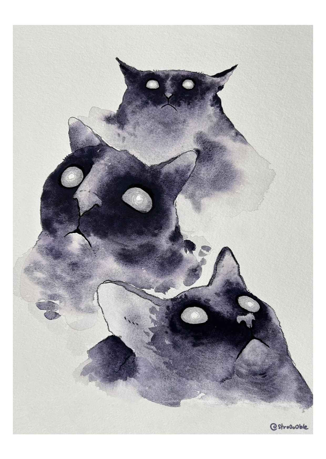 print : ghostly cats product image (1)