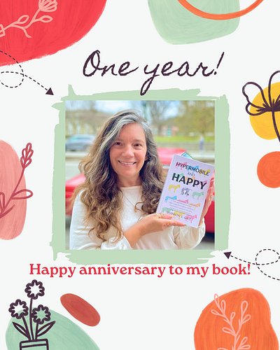 Comment “happy anniversary” to get the link!

One year ago today, the paperback version of Hypermobile and Happy hit the shel...