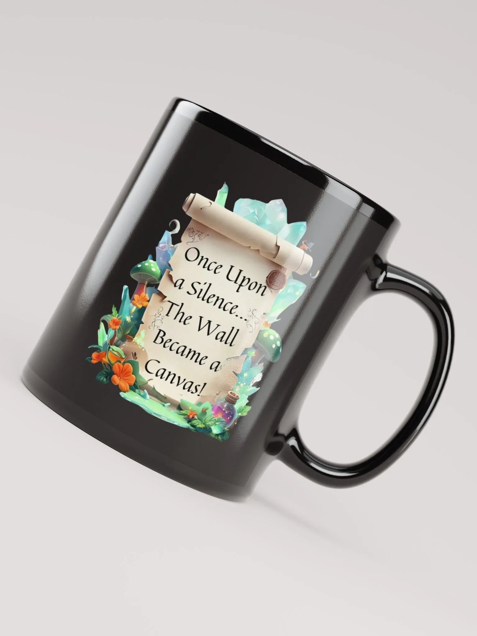 Funny Mom Mug – ‘Once Upon A Silence, The Wall Became A Canvas!’ Coffee Cup for Parents product image (8)