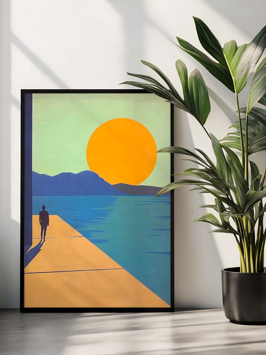 Digital Download Illustration of a Man on a Jetty product image (6)