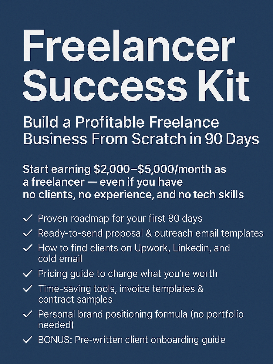 Freelancer Success Kit: Build a Profitable Freelance Business From Scratch in 90 Days product image (1)