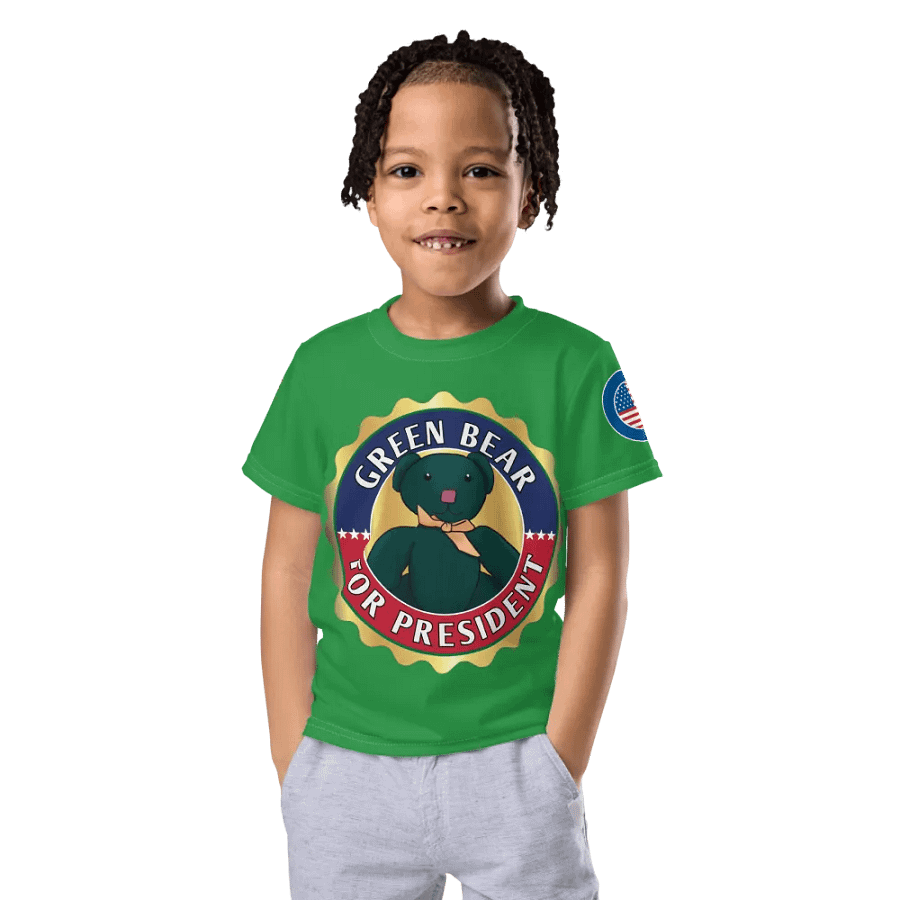 Green Bear Presidential Kid Tee product image (9)