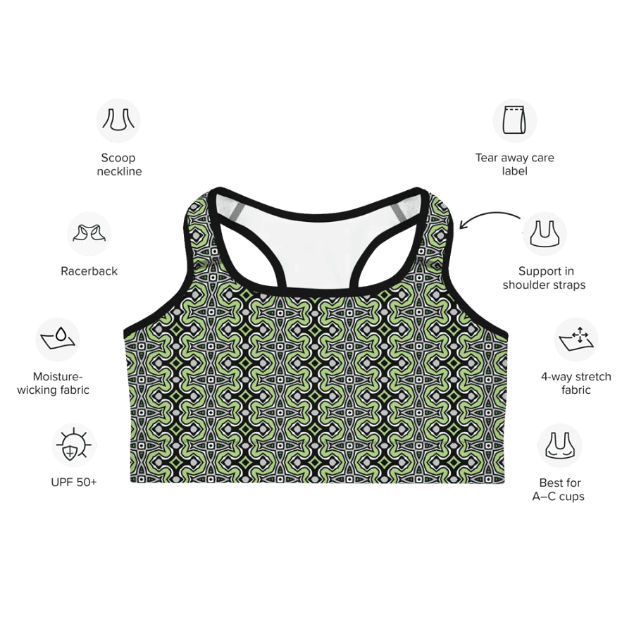 Aromantic Abstract (3) - Sports Bra product image (7)