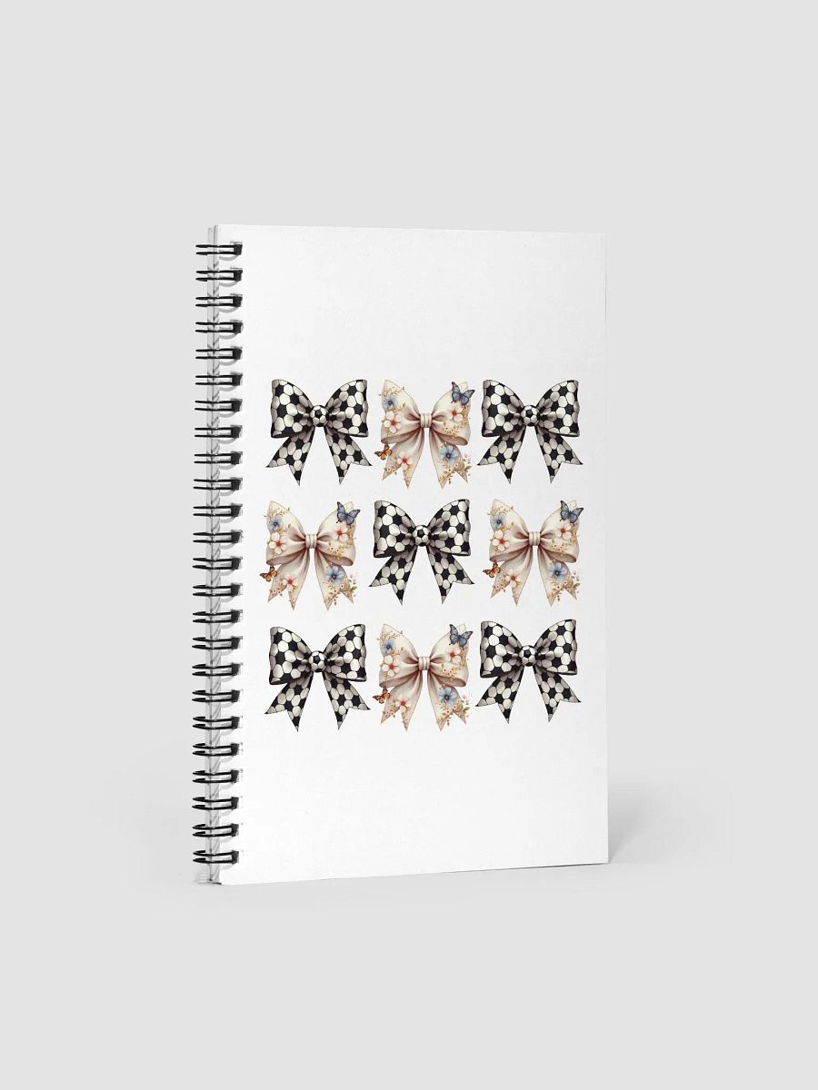 Spring Bows Soccer Floral and Polka Dot Spiral Notebook product image (2)