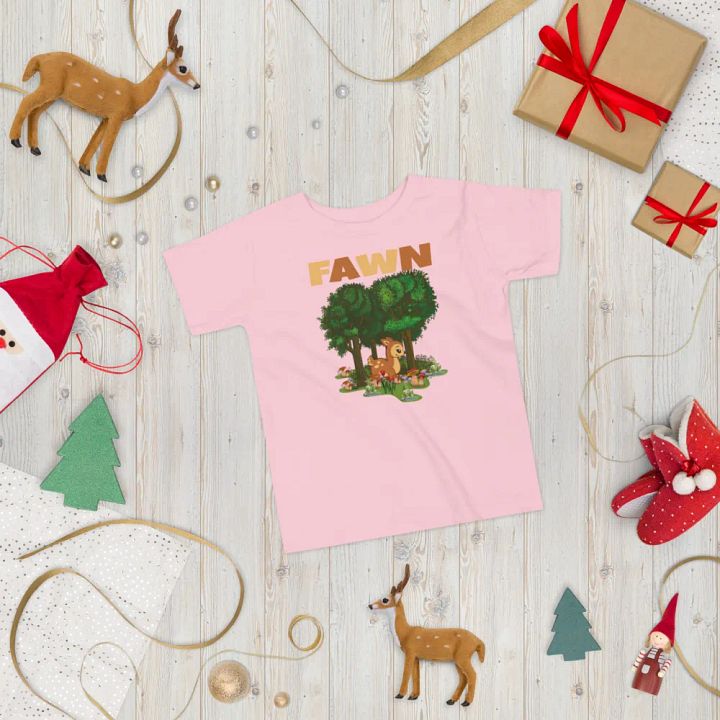 Fawn Funny Colorful Bella +Canvas Toddler T-Shirt – Funny Shirt & Gift for Kids product image (2)