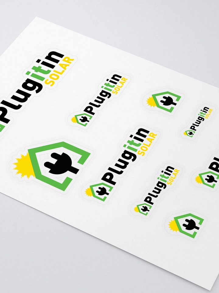 Plug It In Solar High-Quality Sticker Sheet with Custom Background product image (2)
