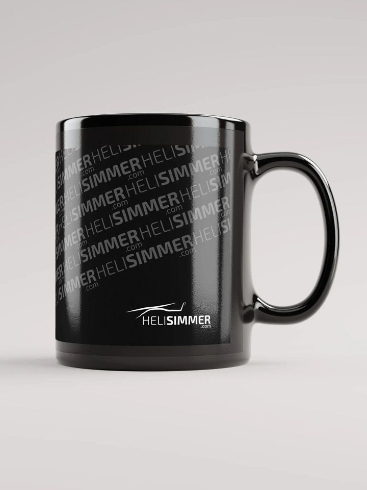 HeliSimmer.com Logo Mug - All black product image (1)
