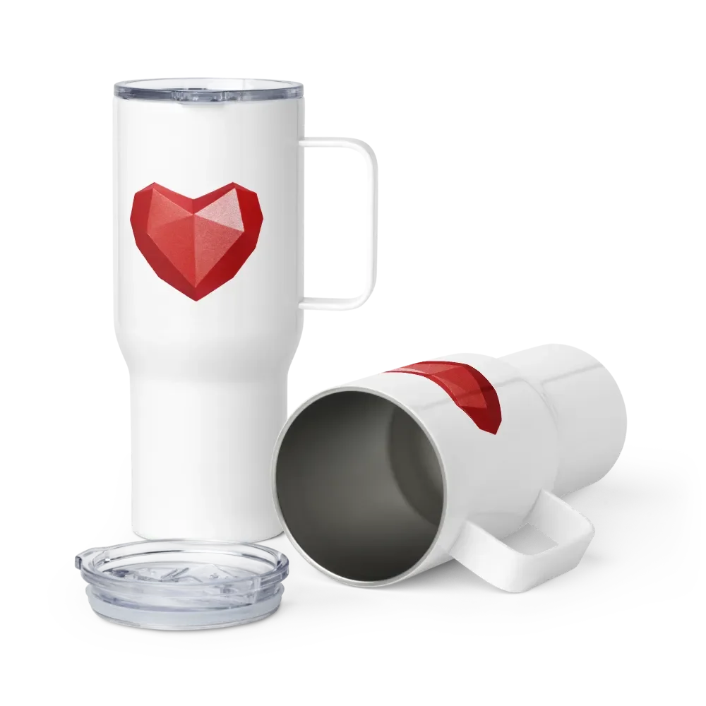 Gemstone Heart Travel Mug with Handle product image (6)
