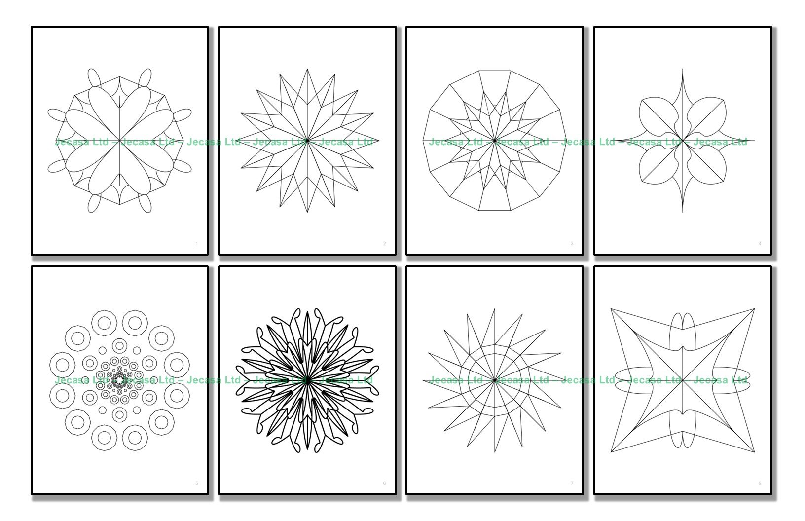 100 Geometric Mandala Coloring Pages | PDF | Digital File | Series GM2025 Vol. 4 product image (3)
