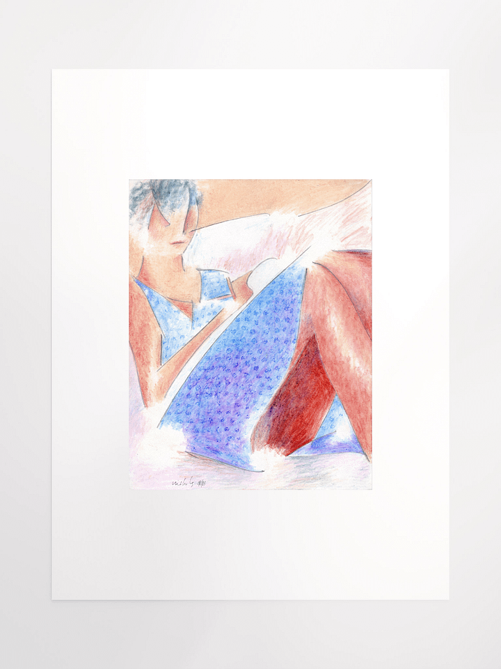 Sloy Writing in a Blue Dress 08.06.83 print product image (2)