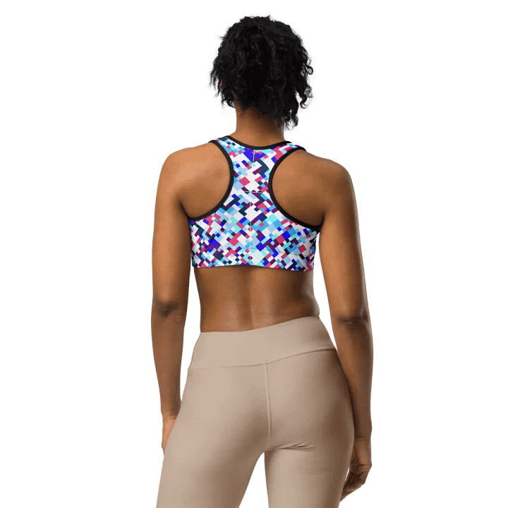 Colorful Mosaic Pattern Sports Bra product image (2)