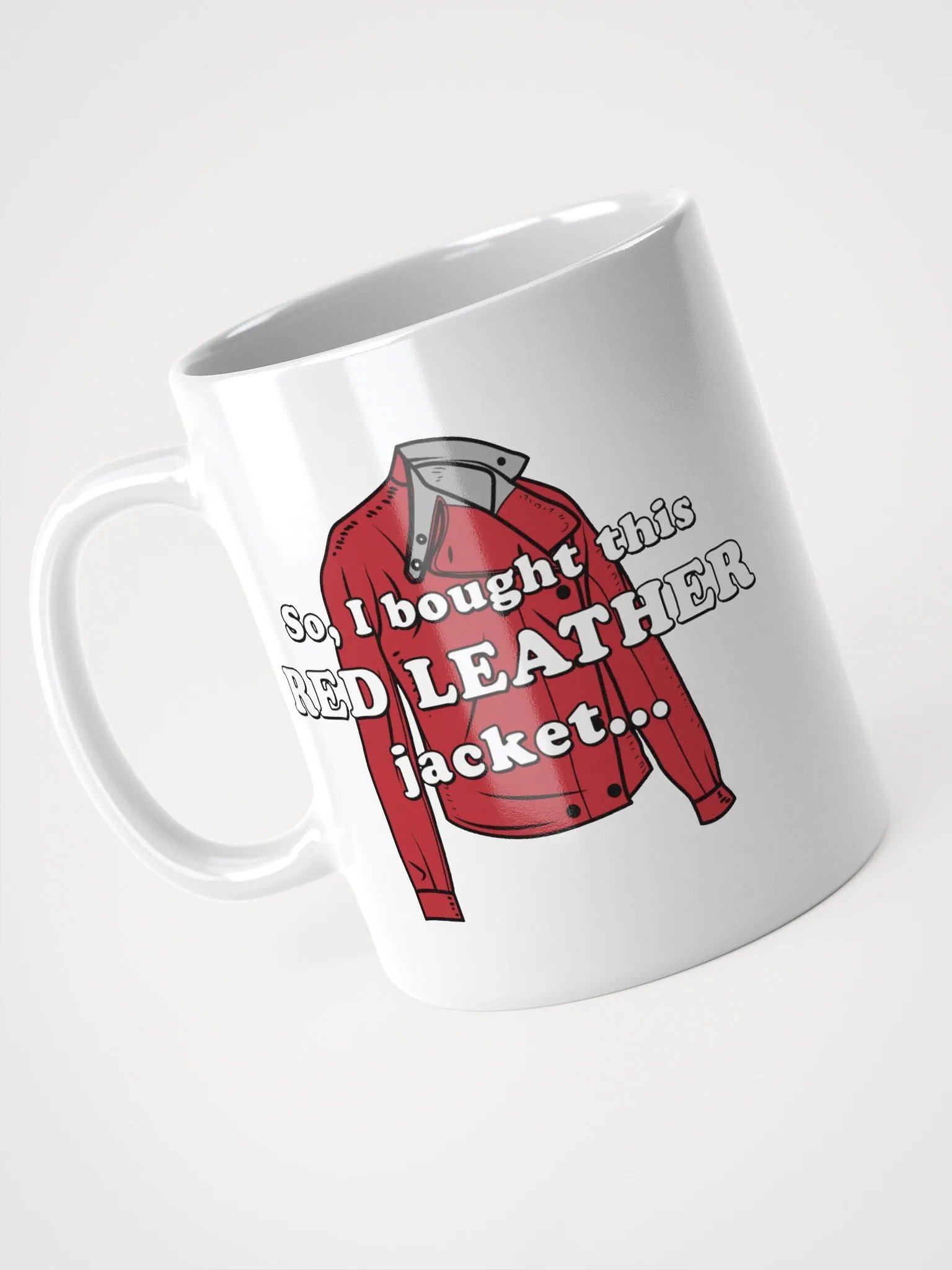 Red Leather Jacket - White Mug product image (6)