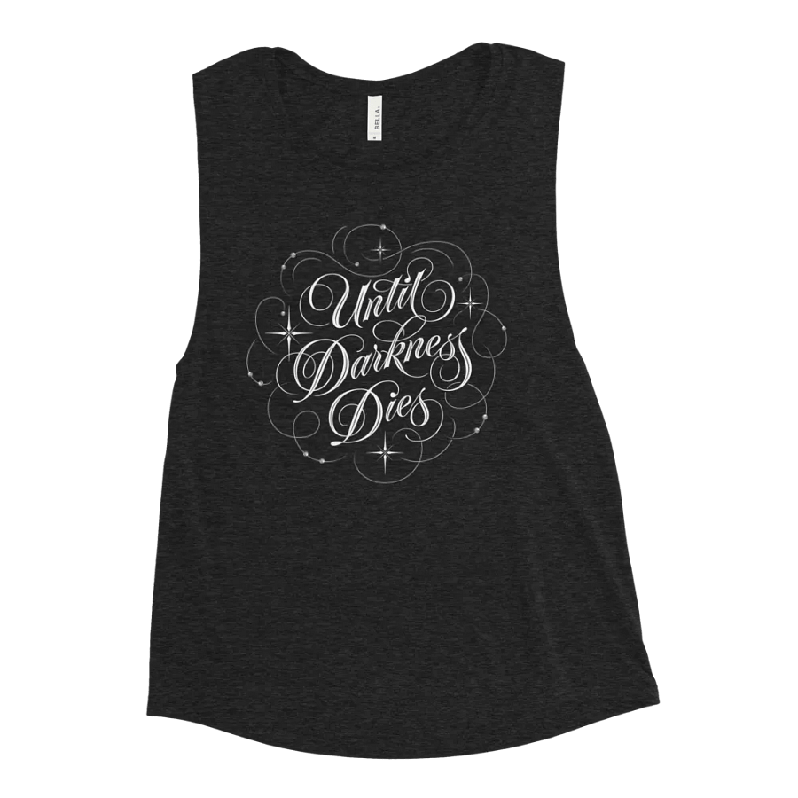 Until Darkness Dies (swirls design) Bella+Canvas Women's Flowy Muscle Tank product image (1)