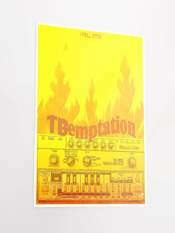 I fell into TBemptetion, Roland TB 303 tribute, by Frank Fonik, Techno EDM Matte Paper Poster product image (4)