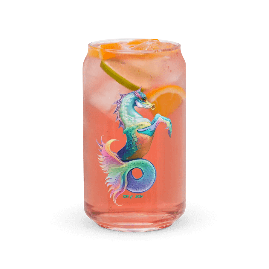 Mythical Seahorse Unicorn Can-Shaped Glass product image (37)