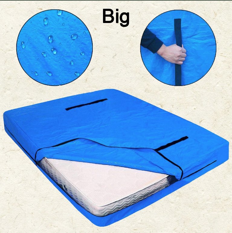 Mattress Bags for Moving, Extra Thick Mattress Bags for Storage, Strong Carrying Handles, Heavy Duty Mattress Moving Bag with Zipper Reusable Mattress Bag Protector (93 × 78 Inch) product image (3)