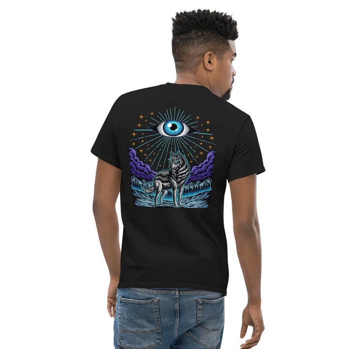 Wolf Sky Embroidered Gildan Tshirt product image (1)
