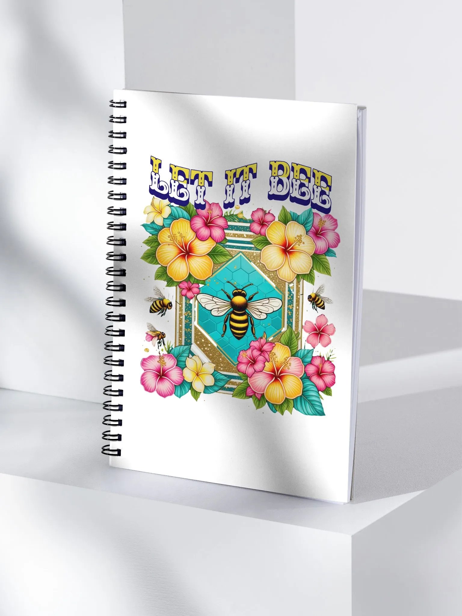 Let It Bee Flower Spiral Notebook product image (3)