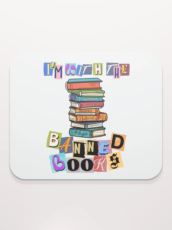 Im With The Banned Books Eclectic Stack Mouse Pad product image (2)