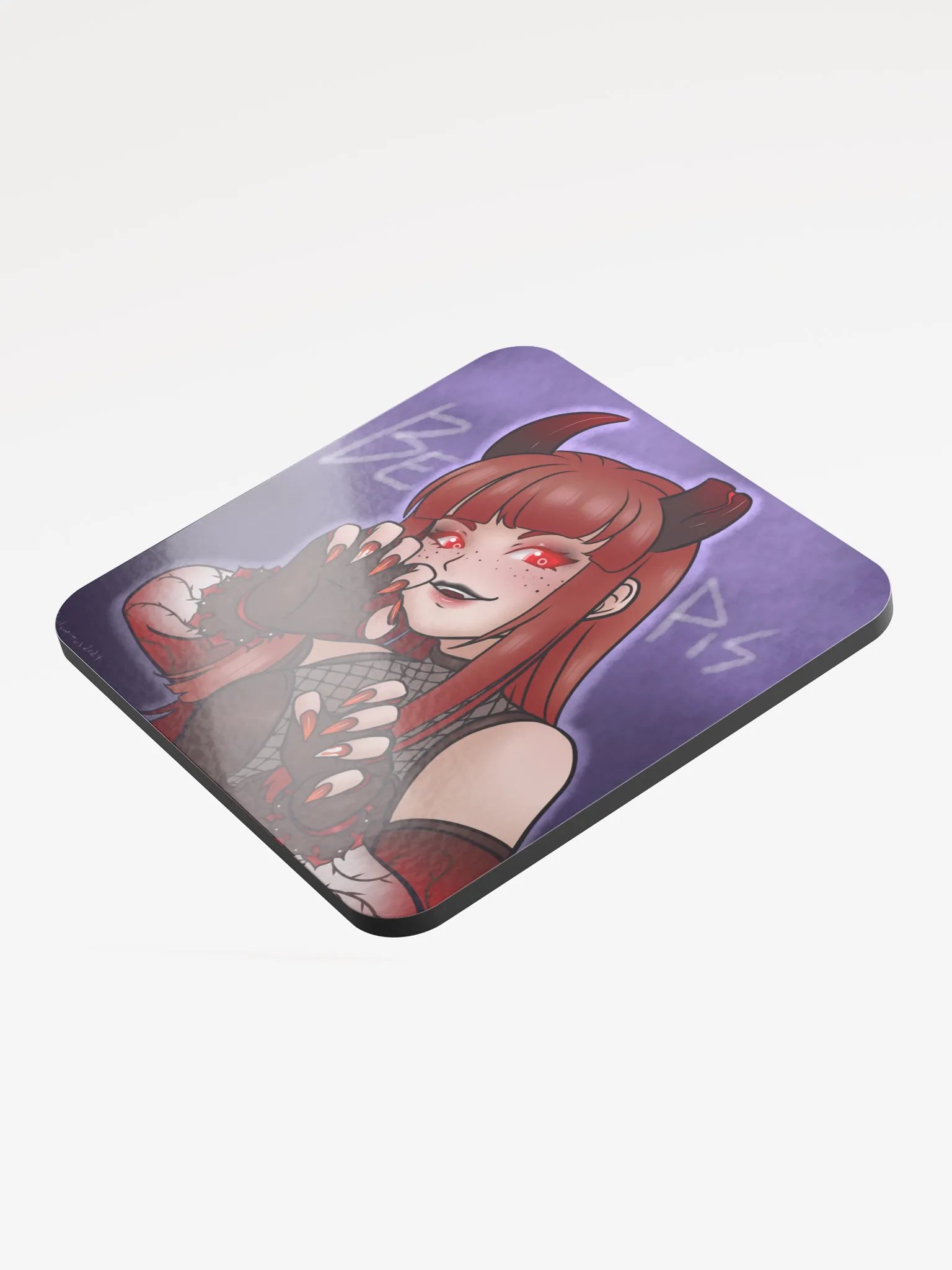 Demonic Glossed Cork Coaster product image (3)