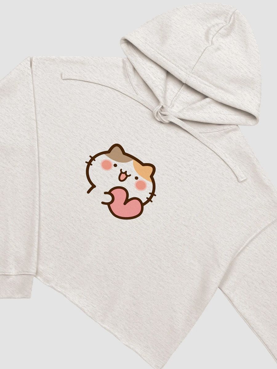 Cute Cat Heart Paw Crop Hoodie product image (12)