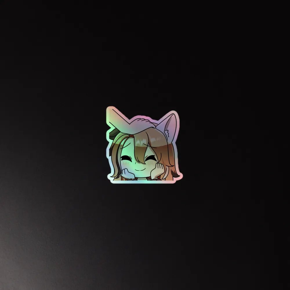 headpat emote holographic sticker product image (4)
