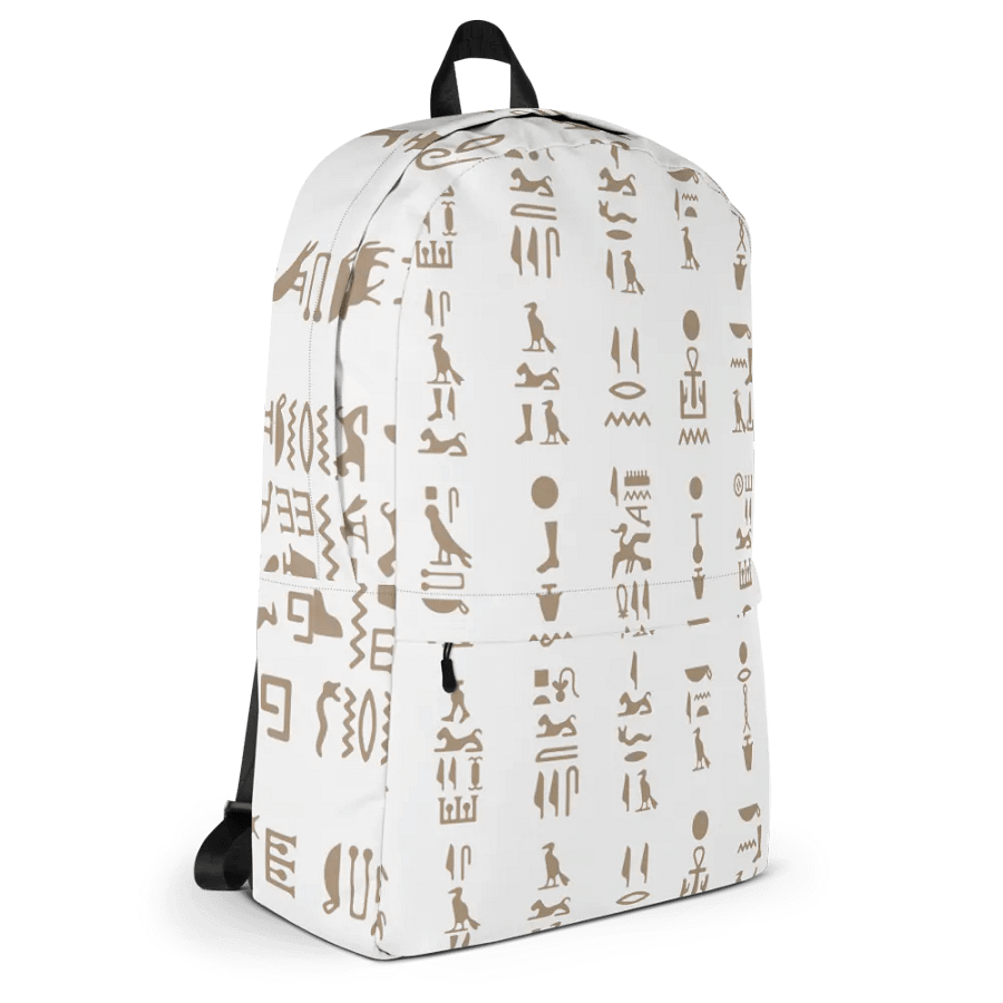 Isis White Hieroglyphs All-Over Print Backpack product image (3)