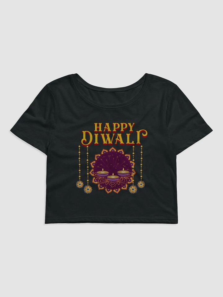 Happy Diwali Women's Crop Tee - Enjoy the festival and gift to your loved ones product image (3)