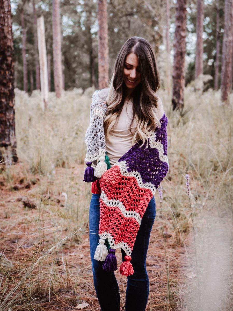 Easy Wander Crochet Wrap Pattern product image (7)