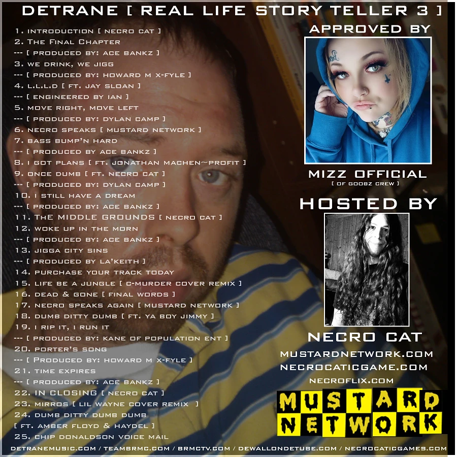 Detrane - Real Life Story Teller Volume 3 (Featuring NecroCaticGames) - MP3 + Poster Digital Album Release product image (2)