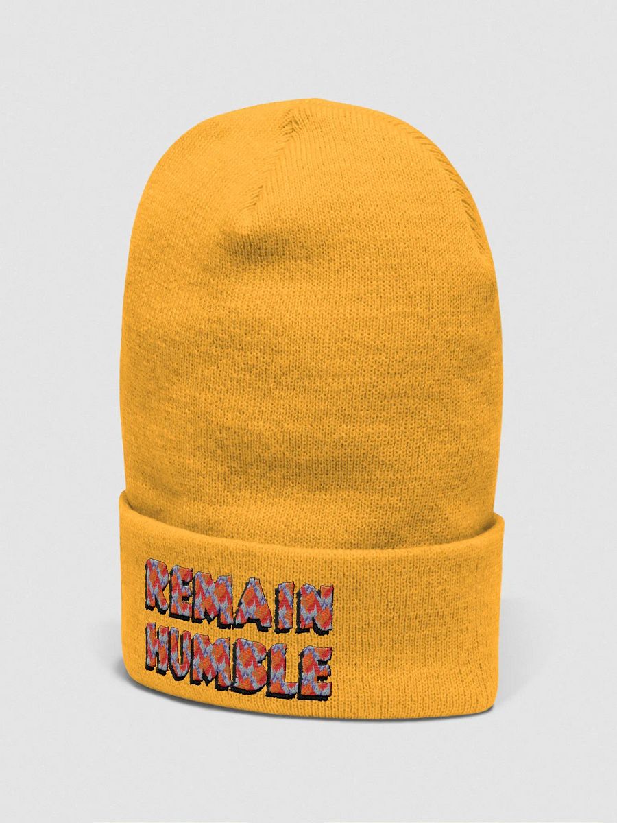 Embroidered Remain Humble Cuffed Beanie product image (2)