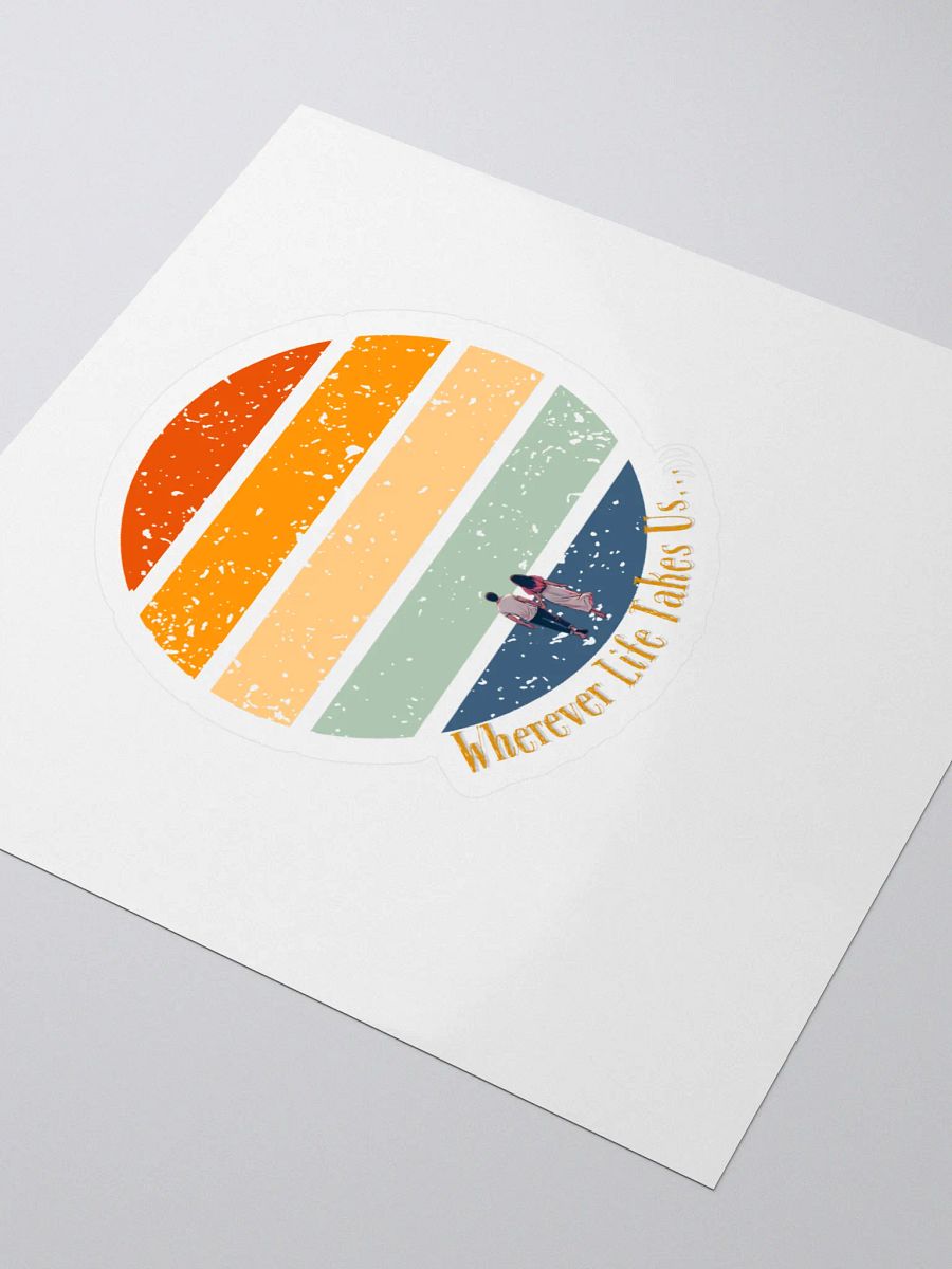 Sunset Lovers Kiss Cut Stickers product image (3)
