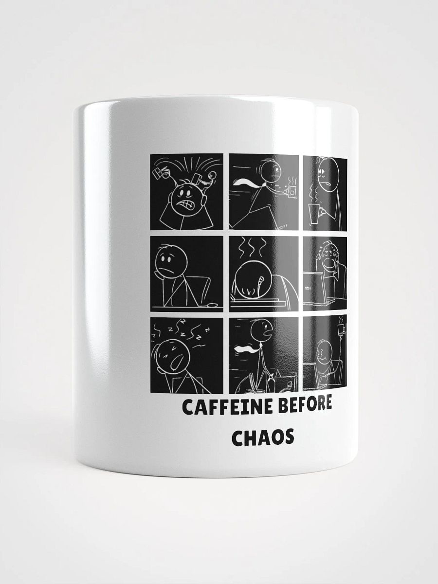 CAFFEINE BEFORE CHAOS- Glossy Coffee Mug product image (1)