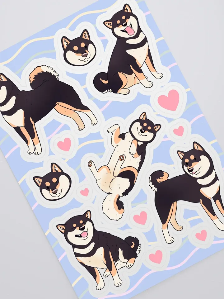 Shiba Inu Playful Poses Sticker Sheet product image (2)