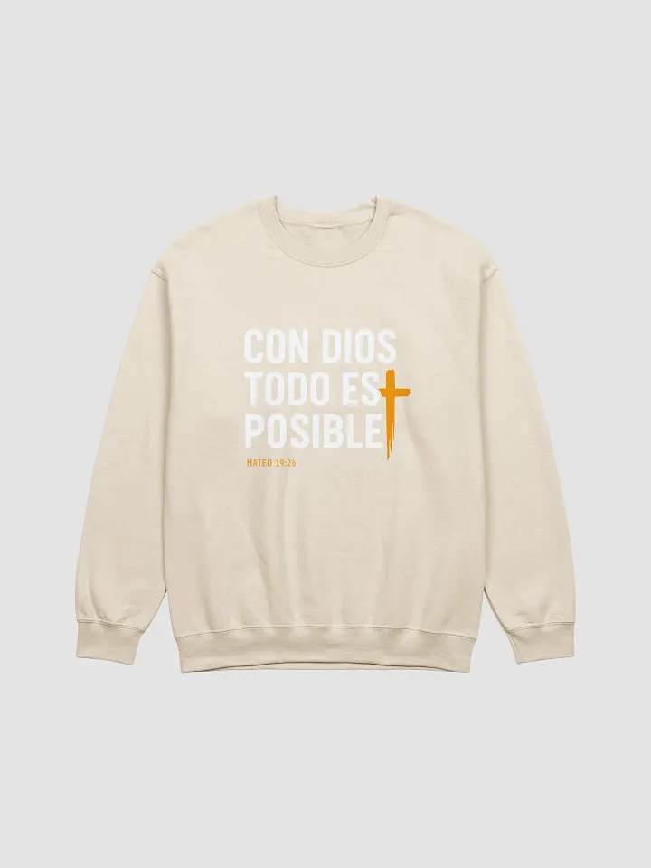 Sudadera Unisex Cuello Redondo | Con Dios todo es Posible product image (5)