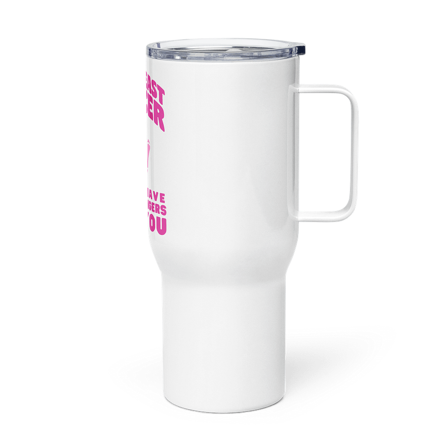 Breast Cancer Awareness Bold Pink Middle Finger Tumbler product image (4)