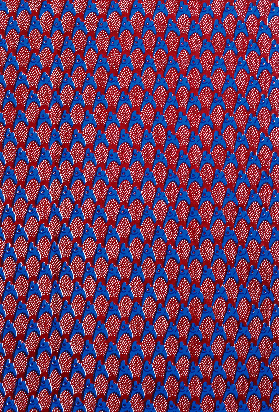 Scampolo Tessuto Wax Print - Design Optical Pesciolini - 81 cm x 114 cm - cod.570/B product image (1)