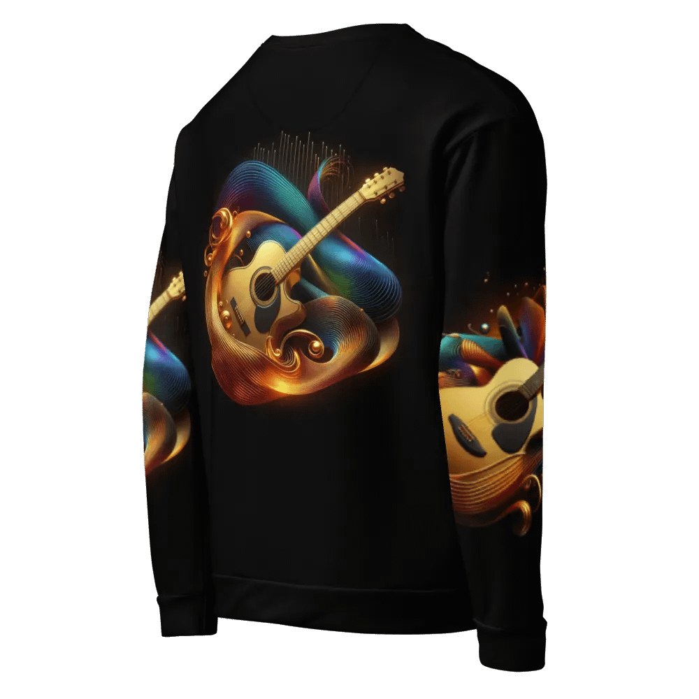 Golden Guitar Musical Instrument - All-Over Unisex Sweatshirt #2 product image (5)