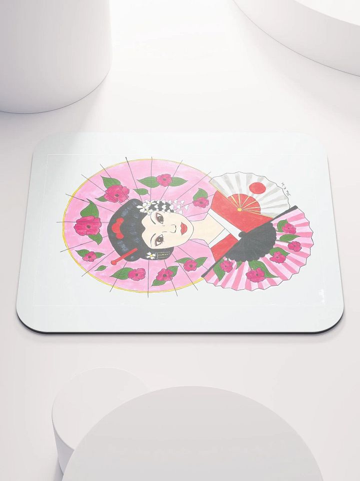 Japanese Geisha (art by Dina R.) acrylic painting - Mouse Pad product image (1)