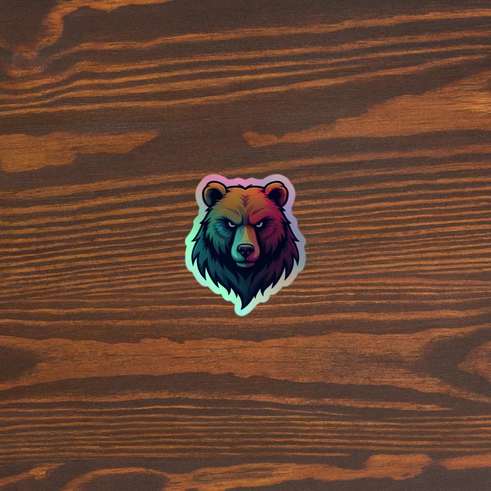 Fierce Bear Holographic Sticker Sheet product image (5)