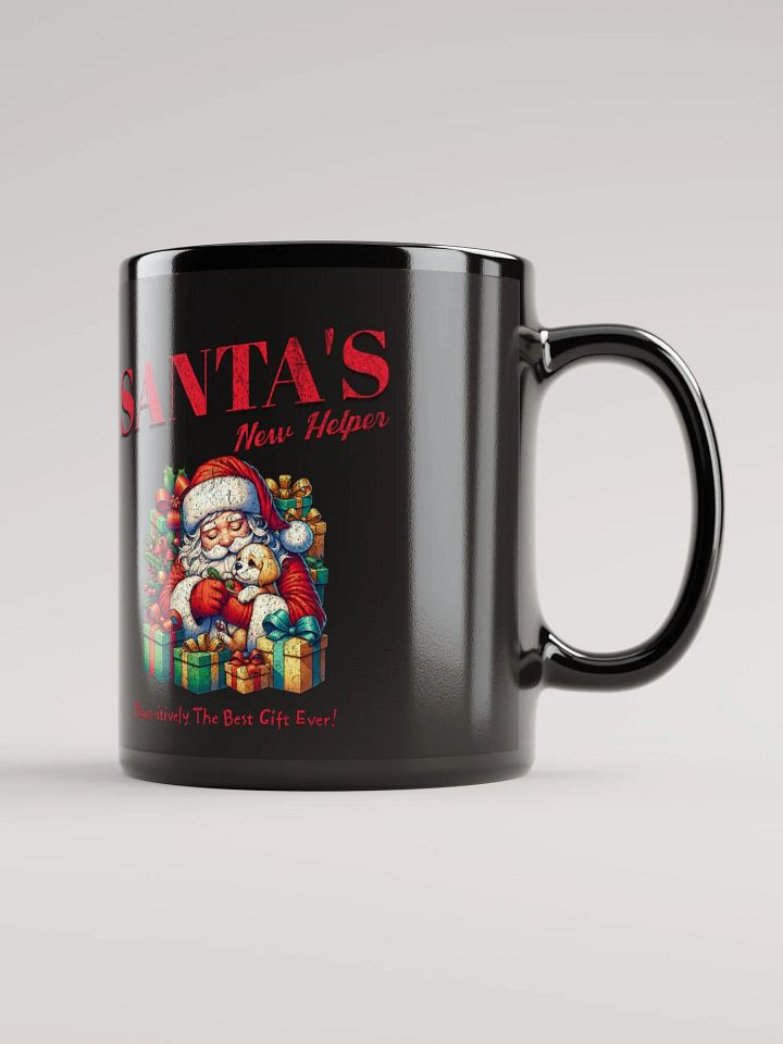 Santa's New Helper - Dog Lovers Black Mug product image (2)