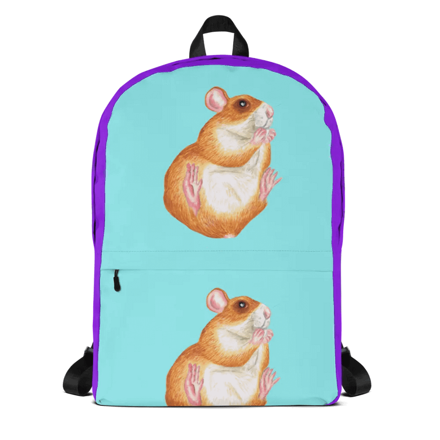 Rat eating treat backpack product image (8)