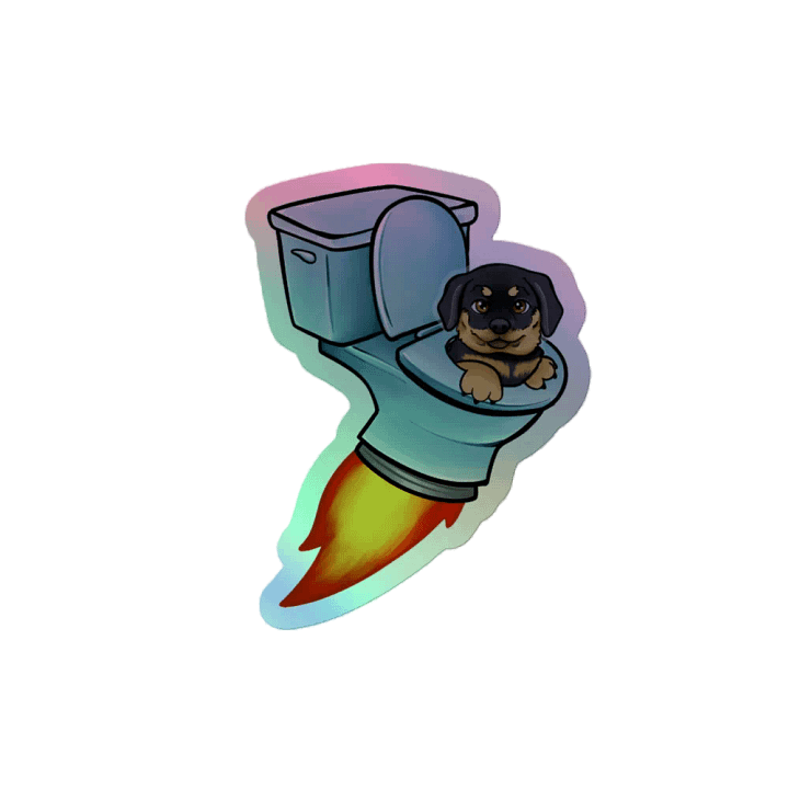 Rocket Pottie Holographic Sticker product image (2)