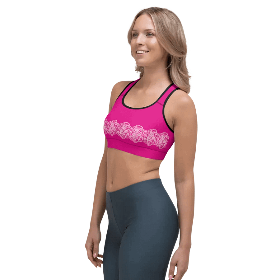 Lace Pink Premium Sportswear Gymtop product image (1)