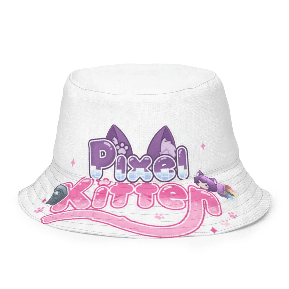 Pixel Kitten Reversible Bucket Hat product image (2)