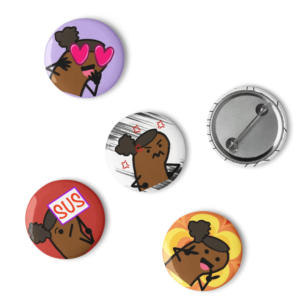 Lovely Mawnster Emote Pin Button Set product image (10)