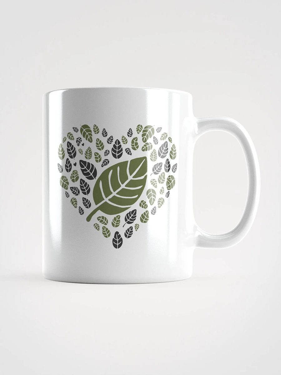 Heartfelt Leaves White Glossy Mug product image (3)